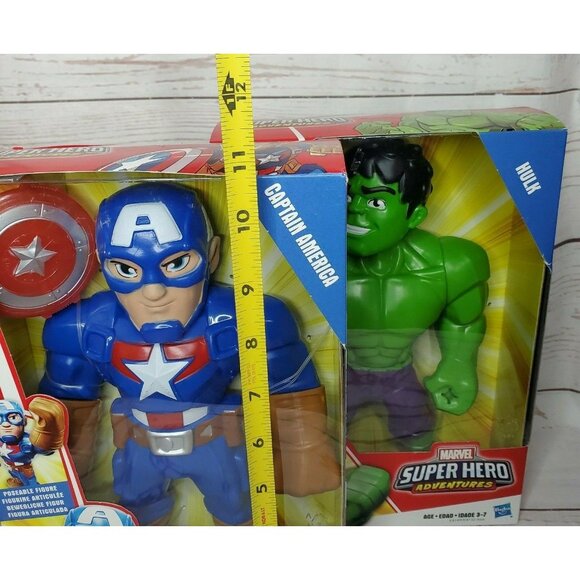 Marvel Super Hero Adventures Mega Mighties Captain America & Hulk Bundle - Picture 12 of 12